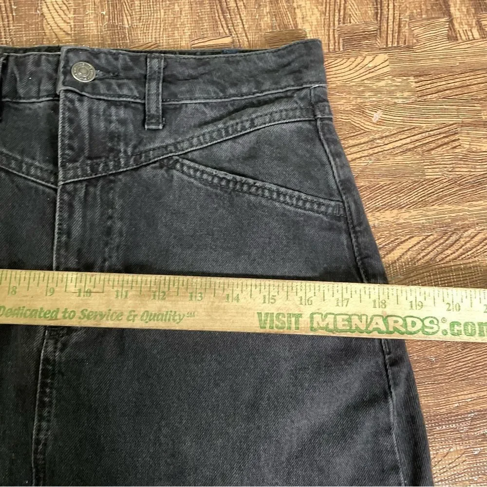 FREE PEOPLE WE THE FREE COME AS YOU ARE DENIM‎ MAXI SKIRT - BLACK 2
